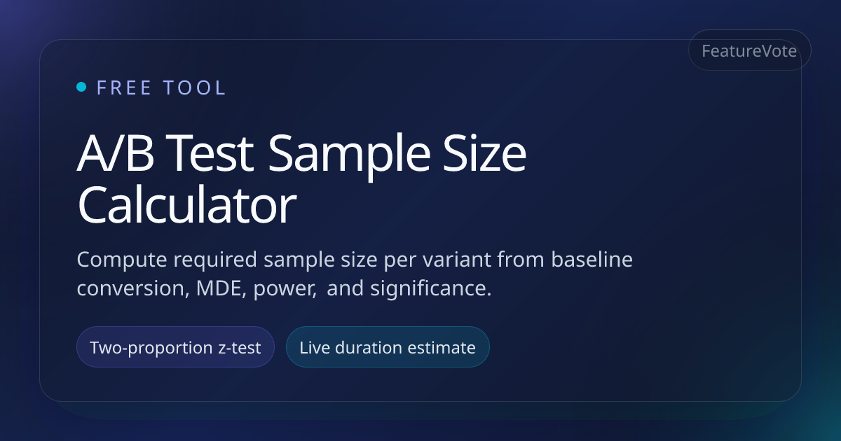 Free A/B Test Sample Size Calculator - Statistical Significance & MDE ...